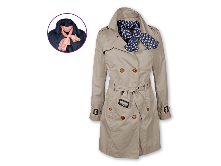 Esmara(R) Ladies' Trench Coat with Scarf