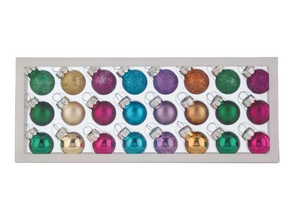 Livarno Home Colourful Christmas Baubles - 24 Pack