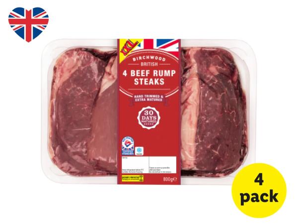 Birchwood 4 British Beef Rump Steaks