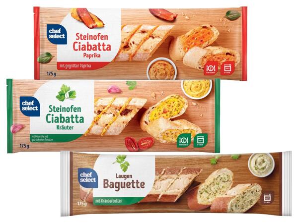 Laugen­baguette oder Ciabatta