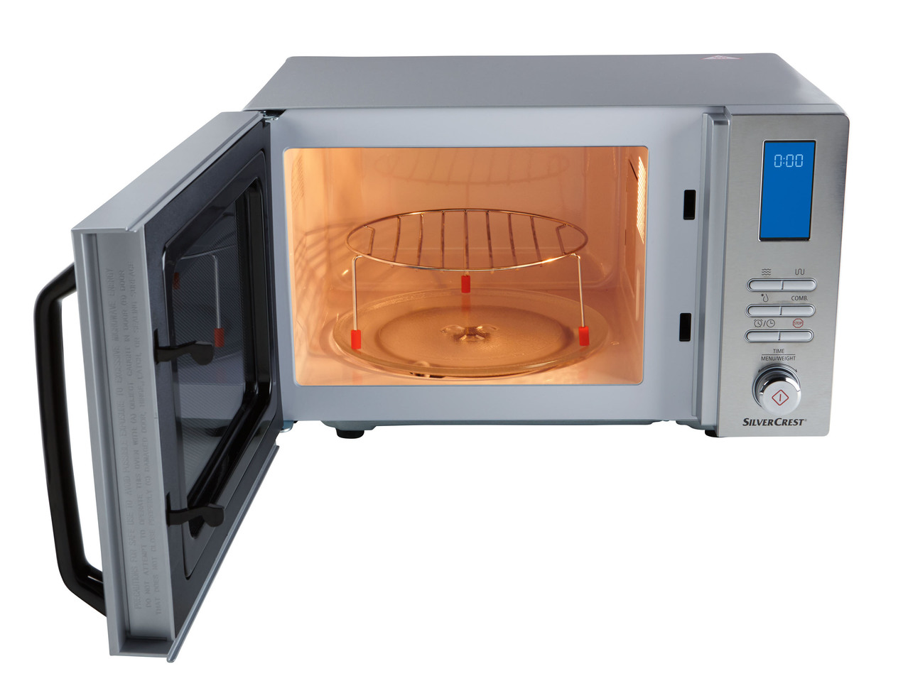 Silver Digital Microwave