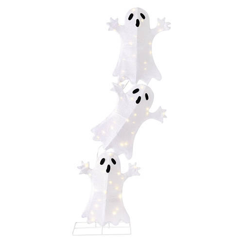 Lighted Halloween Sign - Ghosts