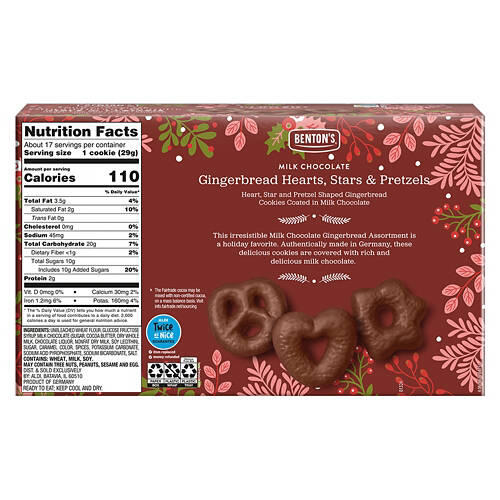 Milk Chocolate Covered Gingerbread Cookies
