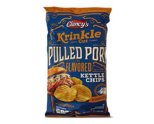 Clancy's 
 Pulled Pork or Braised Beef Short Ribs Krinkle Cut Kettle Chips