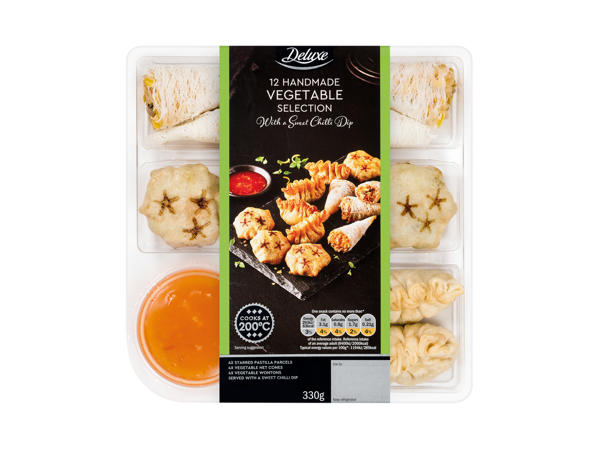 Deluxe 12 Handmade Vegetable Selection with Sweet Chilli Dip