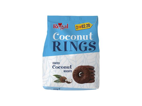 Fully coated coconut rings