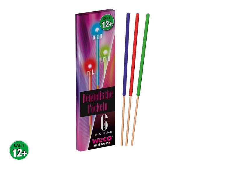 Feux de Bengale, lot de 6