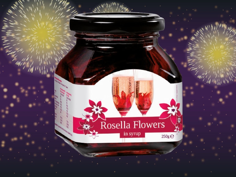 Fleurs d'hibiscus au sirop