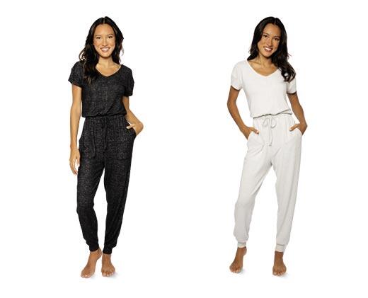 Serra 
 Ladies' Short-Sleeve Cozy Lounge Romper