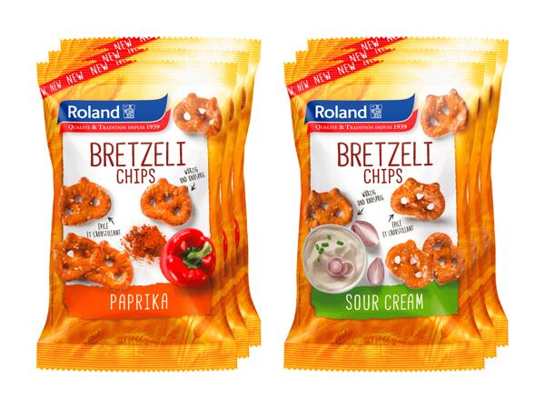 Chips bretzels Roland, pack de 3