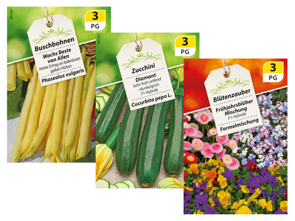 Hülsenfrüchte, Grobgemüse und Blumen