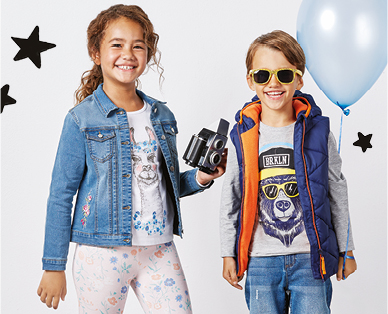 Children's Puffer Vest with Hood or Children's Denim Jacket