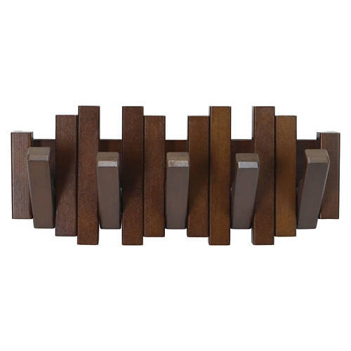 Retractable Wall Hook, Dark Brown