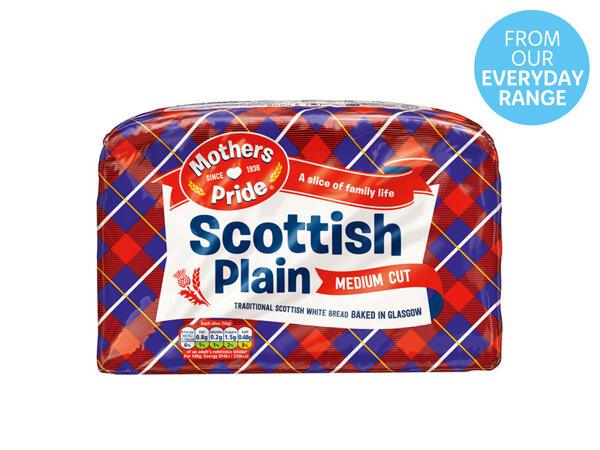 Mothers Pride Scottish Plain Medium Cut Bread