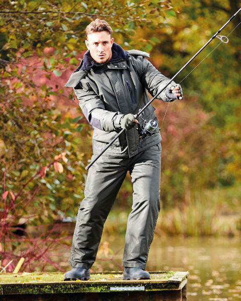 Crane Green Padded Fishing Jacket