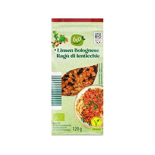 BIO vegane Linsengerichte, Linsen Bolognese