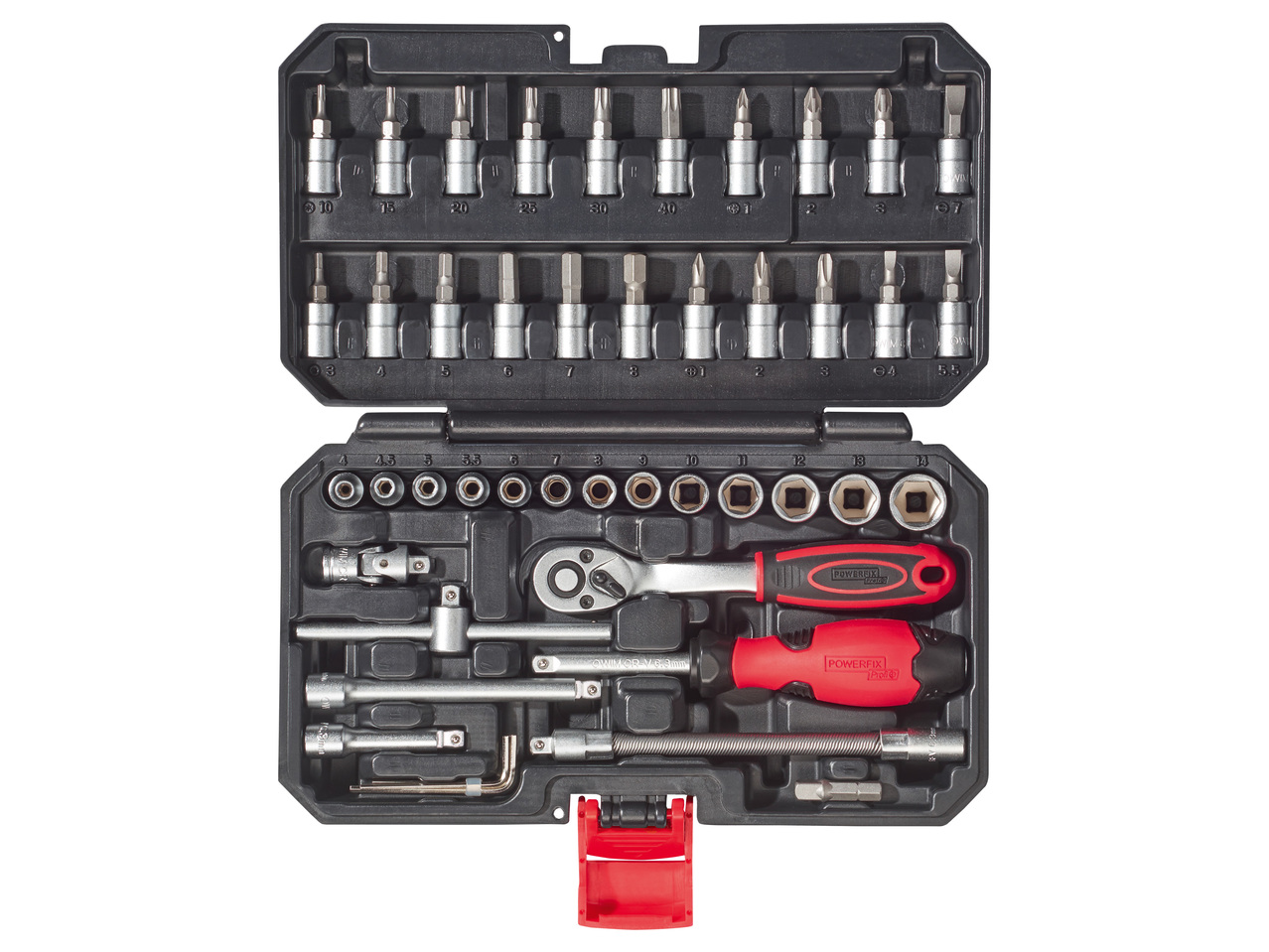 POWERFIX(R)PROFI+ Ratschen- und Bit-Set, 46-teilig