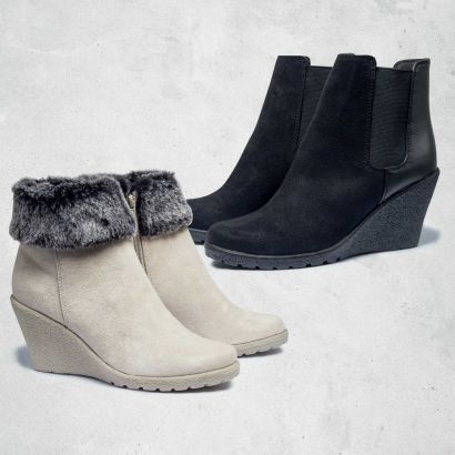 Bottines à talons compensés