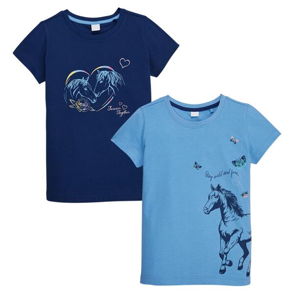 CRANE(R) Kinder Reit-T-Shirts, 2er-Set