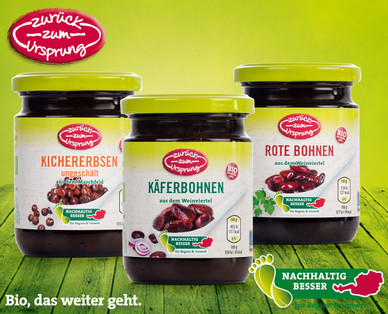 ZURÜCK ZUM URSPRUNG Österr. Bio-Hülsenfrüchte im Glas