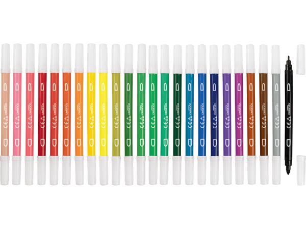 Dubbla filtspetspennor, 24-pack