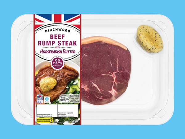 Beef Rump Steak with Horseradish Butter
