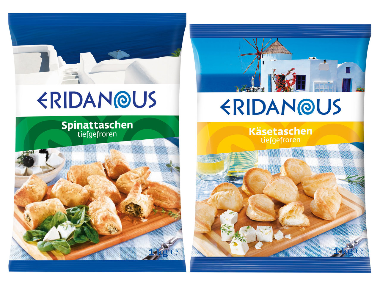 ERIDANOUS Käse- oder Spinattaschen