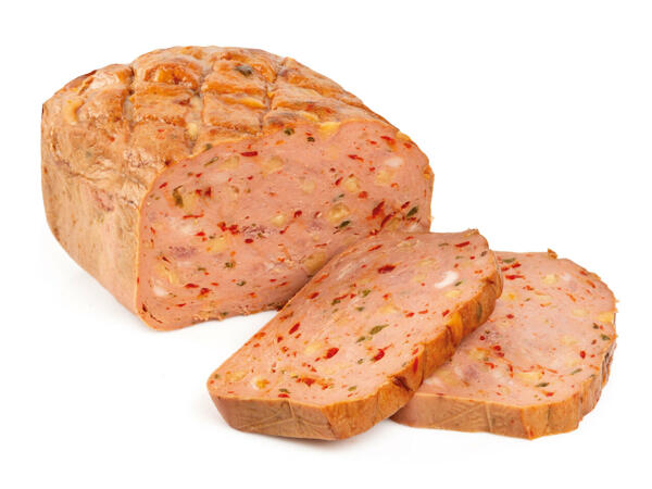 ECHT HERZHAFT Pizza-Leberkäse oder Leberkäse mit Backkruste