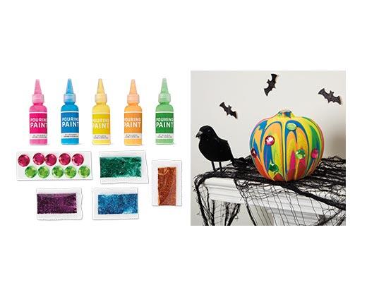Paper Magic Pumpkin Paint Pour