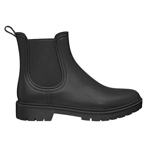 Ladies Chelsea Rain Boots - Black, 7