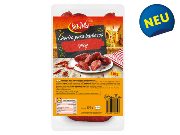 Chorizo para barbacoa