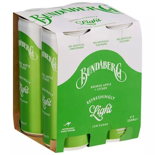 Brewed Apple + Lychee 4 Pack 250ml