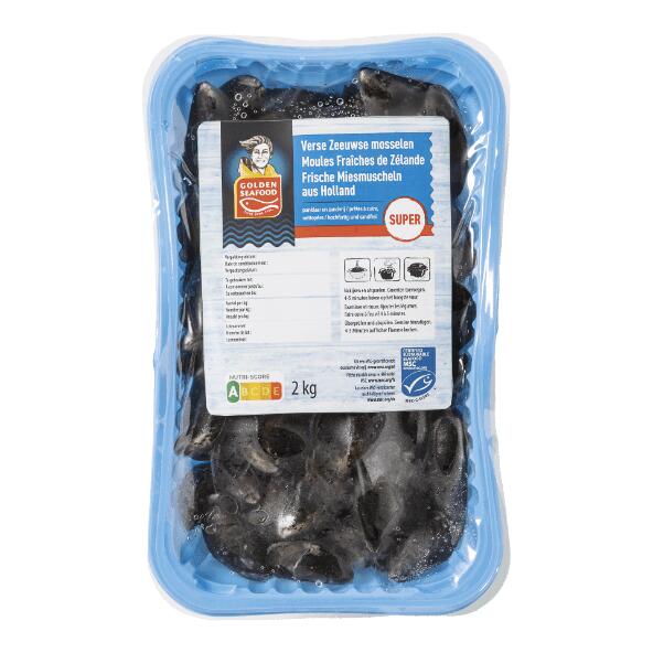 GOLDEN SEAFOOD(R) 				Frische seeländische „Super"-Muscheln, 2 kg