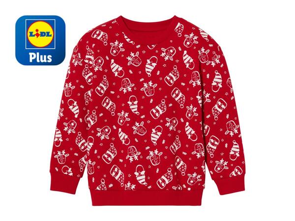 Lupilu Younger Kids' Red Christmas Sweatshirt