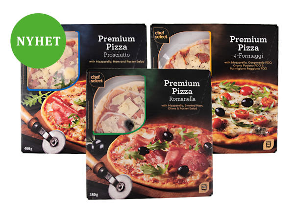 Färsk premium pizza