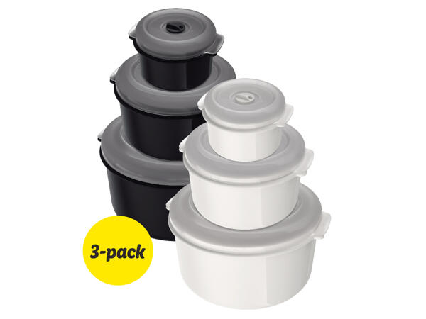 Mikrovågsburkar, 3-pack