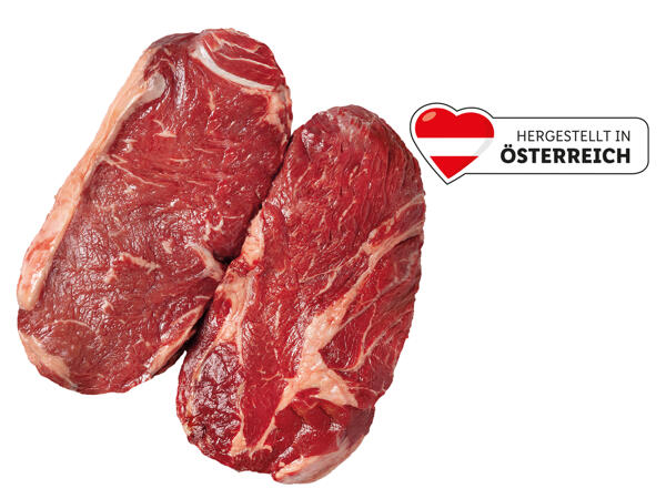 Frisches Dry aged Rib-Eye-Steak oder Rumpsteak