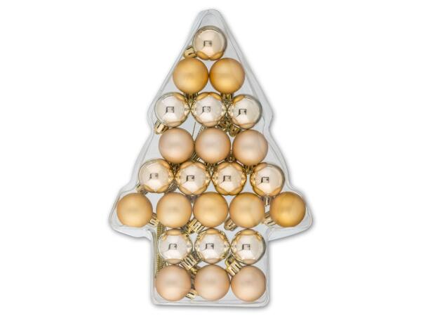 Christbaumkugeln, 24 Stück, Ø ca. 3 cm