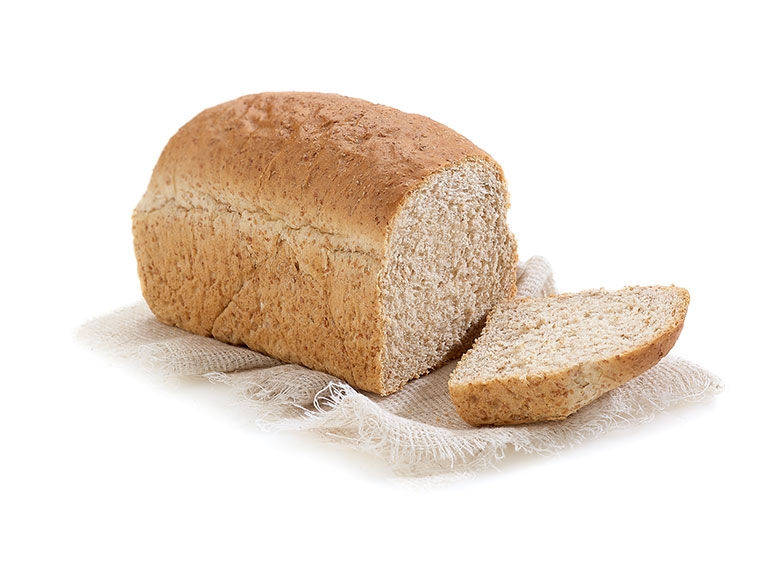 Vierkant bruin brood