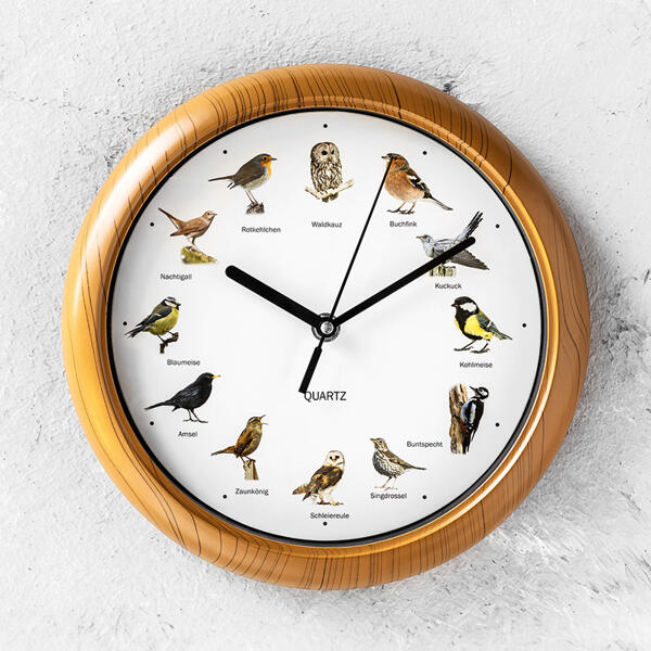 Wanduhr mit Tierstimmen