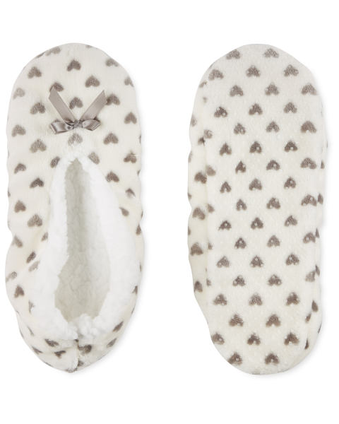 Avenue Grey Heart Slipper Socks