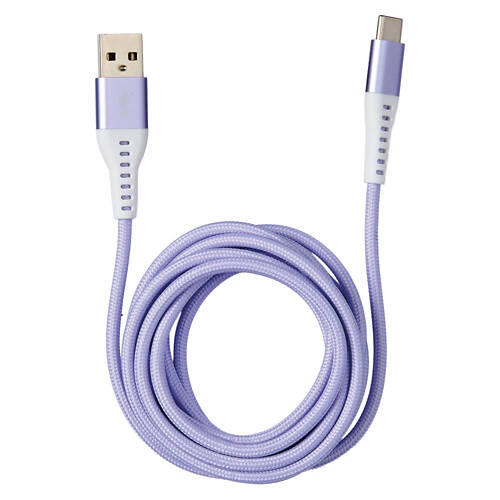 6 Feet Charging Cable - USB A to USB C, Lavendar