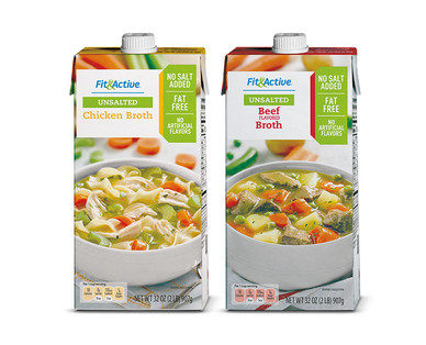 Fit & Active Unsalted Chicken or Beef Broth