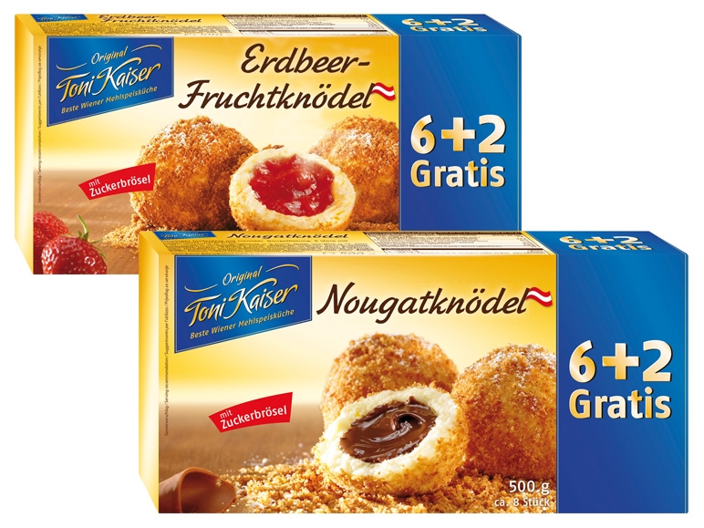TONI KAISER Nougat-/Erdbeerknödel