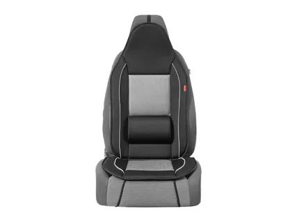 ULTIMATE SPEED Car Seat Cover With Lumbar Support - Black & Grey