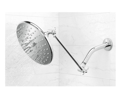 Easy Home Monsoon Shower Head with Adjustable Arm