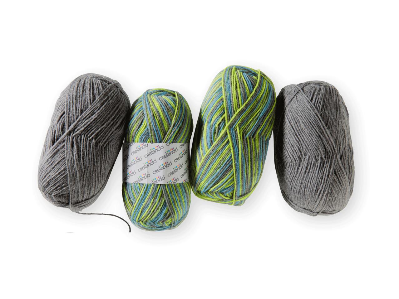 Crelando Anika Sock Knitting Yarn/ Mat Knitting Yarn/ Kathrin Felt Wool