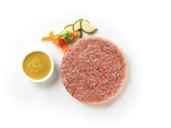 Maxi Chicken Hamburger with Courgettes and Carrots