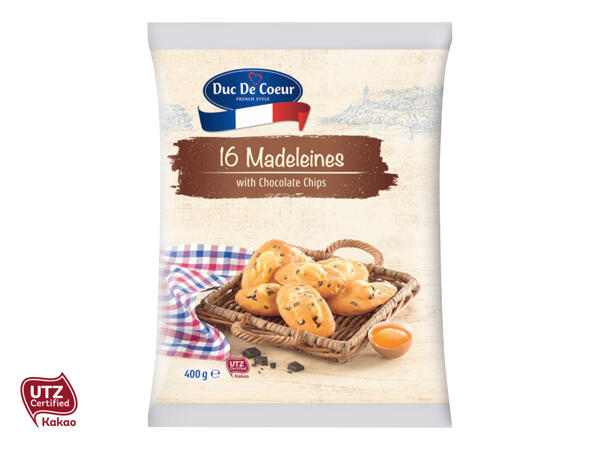 Madeleinekakor med choklad