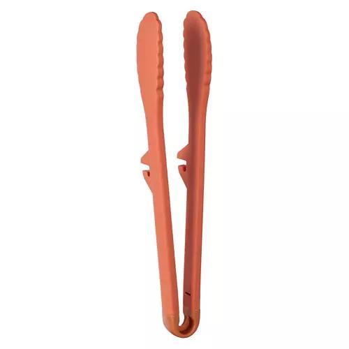 Clip-On Silicone Utensil - Tongs, Rust